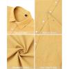 imageJVER Mens Linen Short Sleeve Shirts Cotton Casual Lightweight Button Down Shirt Beach Vacation Summer Tops with PocketLemon Yellow