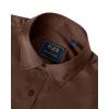 imageJVER Mens Dress Shirts Solid Long Sleeve Stretch WrinkleFree Formal Shirt Business Casual Button Down ShirtsBrown