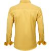 imageJVER Mens Dress Shirts Solid Long Sleeve Stretch WrinkleFree Formal Shirt Business Casual Button Down ShirtsDark Yellow