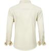 imageJVER Mens Dress Shirts Solid Long Sleeve Stretch WrinkleFree Formal Shirt Business Casual Button Down ShirtsLight Creamy Yellow