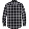 imageJVER Flannel Shirt for Men Plaid Long Sleeve Casual Button Down Shirts Regular Fit Cotton Buffalo Checkered Top with PocketsBlack Grey