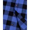 imageJVER Flannel Shirt for Men Plaid Long Sleeve Casual Button Down Shirts Regular Fit Cotton Buffalo Checkered Top with PocketsBlue