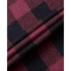 imageJVER Flannel Shirt for Men Plaid Long Sleeve Casual Button Down Shirts Regular Fit Cotton Buffalo Checkered Top with PocketsDark Red