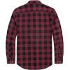 imageJVER Flannel Shirt for Men Plaid Long Sleeve Casual Button Down Shirts Regular Fit Cotton Buffalo Checkered Top with PocketsDark Red