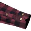imageJVER Flannel Shirt for Men Plaid Long Sleeve Casual Button Down Shirts Regular Fit Cotton Buffalo Checkered Top with PocketsDark Red