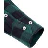 imageJVER Flannel Shirt for Men Plaid Long Sleeve Casual Button Down Shirts Regular Fit Cotton Buffalo Checkered Top with PocketsGreen Black
