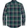 imageJVER Flannel Shirt for Men Plaid Long Sleeve Casual Button Down Shirts Regular Fit Cotton Buffalo Checkered Top with PocketsGreen Navy