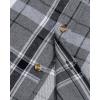 imageJVER Flannel Shirt for Men Plaid Long Sleeve Casual Button Down Shirts Regular Fit Cotton Buffalo Checkered Top with PocketsGrey Black