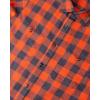 imageJVER Flannel Shirt for Men Plaid Long Sleeve Casual Button Down Shirts Regular Fit Cotton Buffalo Checkered Top with PocketsGrey Orange