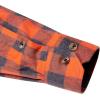 imageJVER Flannel Shirt for Men Plaid Long Sleeve Casual Button Down Shirts Regular Fit Cotton Buffalo Checkered Top with PocketsGrey Orange