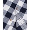 imageJVER Flannel Shirt for Men Plaid Long Sleeve Casual Button Down Shirts Regular Fit Cotton Buffalo Checkered Top with PocketsNavy White