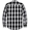 imageJVER Flannel Shirt for Men Plaid Long Sleeve Casual Button Down Shirts Regular Fit Cotton Buffalo Checkered Top with PocketsOff White Black