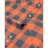 imageJVER Flannel Shirt for Men Plaid Long Sleeve Casual Button Down Shirts Regular Fit Cotton Buffalo Checkered Top with PocketsOrange