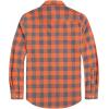 imageJVER Flannel Shirt for Men Plaid Long Sleeve Casual Button Down Shirts Regular Fit Cotton Buffalo Checkered Top with PocketsOrange