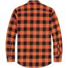 imageJVER Flannel Shirt for Men Plaid Long Sleeve Casual Button Down Shirts Regular Fit Cotton Buffalo Checkered Top with PocketsOrange Black