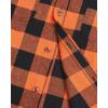 imageJVER Flannel Shirt for Men Plaid Long Sleeve Casual Button Down Shirts Regular Fit Cotton Buffalo Checkered Top with PocketsOrange Black