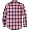imageJVER Flannel Shirt for Men Plaid Long Sleeve Casual Button Down Shirts Regular Fit Cotton Buffalo Checkered Top with PocketsPink