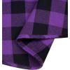 imageJVER Flannel Shirt for Men Plaid Long Sleeve Casual Button Down Shirts Regular Fit Cotton Buffalo Checkered Top with PocketsPurple Black