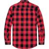 imageJVER Flannel Shirt for Men Plaid Long Sleeve Casual Button Down Shirts Regular Fit Cotton Buffalo Checkered Top with PocketsRed Black