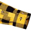 imageJVER Flannel Shirt for Men Plaid Long Sleeve Casual Button Down Shirts Regular Fit Cotton Buffalo Checkered Top with PocketsYellow Black