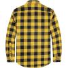 imageJVER Flannel Shirt for Men Plaid Long Sleeve Casual Button Down Shirts Regular Fit Cotton Buffalo Checkered Top with PocketsYellow Black