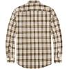 imageJVER Flannel Shirt for Men Plaid Long Sleeve Casual Button Down Shirts Regular Fit Cotton Buffalo Checkered Top with PocketsYellow White