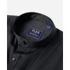 imageJVER Mandarin Collar Shirts for Men Stretchy Long Sleeve Collarless Button Down Dress Shirt with PocketBlack
