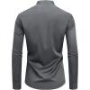 imageJVER Mandarin Collar Shirts for Men Stretchy Long Sleeve Collarless Button Down Dress Shirt with PocketGrey