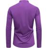 imageJVER Mandarin Collar Shirts for Men Stretchy Long Sleeve Collarless Button Down Dress Shirt with PocketPurple