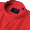 imageJVER Mandarin Collar Shirts for Men Stretchy Long Sleeve Collarless Button Down Dress Shirt with PocketRed