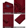 imageJVER Mens Dress Shirts Stretch Long Sleeve Formal Shirt Solid Business Casual Button Down Shirts for Wedding PromBurgundy