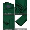 imageJVER Mens Dress Shirts Stretch Long Sleeve Formal Shirt Solid Business Casual Button Down Shirts for Wedding PromGreen