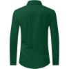imageJVER Mens Dress Shirts Stretch Long Sleeve Formal Shirt Solid Business Casual Button Down Shirts for Wedding PromGreen