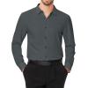 imageJVER Mens Dress Shirts Stretch Long Sleeve Formal Shirt Solid Business Casual Button Down Shirts for Wedding PromGrey