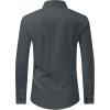 imageJVER Mens Dress Shirts Stretch Long Sleeve Formal Shirt Solid Business Casual Button Down Shirts for Wedding PromGrey