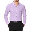 imageJVER Mens Dress Shirts Stretch Long Sleeve Formal Shirt Solid Business Casual Button Down Shirts for Wedding PromLavender Purple