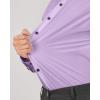 imageJVER Mens Dress Shirts Stretch Long Sleeve Formal Shirt Solid Business Casual Button Down Shirts for Wedding PromLavender Purple