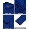 imageJVER Mens Dress Shirts Stretch Long Sleeve Formal Shirt Solid Business Casual Button Down Shirts for Wedding PromRoyal Blue