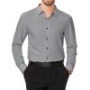 imageJVER Mens Dress Shirts Stretch Long Sleeve Formal Shirt Solid Business Casual Button Down Shirts for Wedding PromSilver Grey