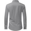 imageJVER Mens Dress Shirts Stretch Long Sleeve Formal Shirt Solid Business Casual Button Down Shirts for Wedding PromSilver Grey