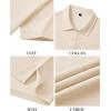 imageJVER Mens Polo Shirts Short Sleeve Waffle Knit Textured Shirt Classic Casual Collared Golf Polo ShirtBeige