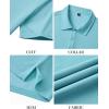imageJVER Mens Polo Shirts Short Sleeve Waffle Knit Textured Shirt Classic Casual Collared Golf Polo ShirtBlue