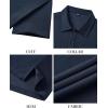 imageJVER Mens Polo Shirts Short Sleeve Waffle Knit Textured Shirt Classic Casual Collared Golf Polo ShirtNavy Blue