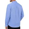 imageJVER Oxford Shirts for Men Stretch Button Down Shirts Solid Casual Long Sleeve Dress Shirts with PocketBlue