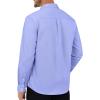 imageJVER Oxford Shirts for Men Stretch Button Down Shirts Solid Casual Long Sleeve Dress Shirts with PocketBlue Purple