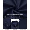 imageJVER Oxford Shirts for Men Stretch Button Down Shirts Solid Casual Long Sleeve Dress Shirts with PocketNavy Blue
