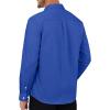 imageJVER Oxford Shirts for Men Stretch Button Down Shirts Solid Casual Long Sleeve Dress Shirts with PocketRoyal Blue