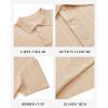 imageJVER Polo Shirts for Men Short Sleeve Ribbed Textured Knit Shirt Stretch Casual Golf TopsBeige