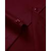 imageJVER Mens Short Sleeve Dress Shirts Stretch Casual Button Down Shirts with Pocket for Business WeddingBurgundy