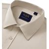 imageJVER Mens Short Sleeve Dress Shirts Stretch Casual Button Down Shirts with Pocket for Business WeddingKhaki